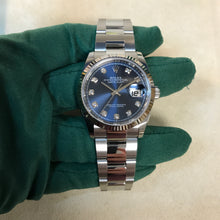 Load image into Gallery viewer, Datejust 36 Fluted Blue Diamond Dial (126234-0038)