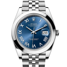 Load image into Gallery viewer, Datejust 41 Stainless Steel / Smooth / Bright Blue Roman / Jubilee (126300-0030)
