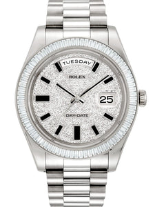 Rolex Day-Date 41 White Gold Factory Gem Set (218399BR)