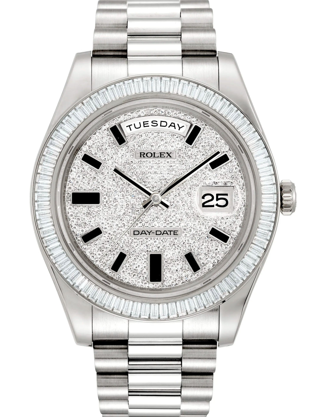 Rolex Day-Date 41 White Gold Factory Gem Set (218399BR)