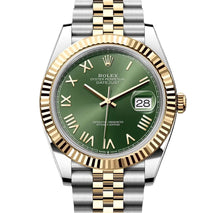 Load image into Gallery viewer, Rolex Datejust 41 Olive Dial Roman (126333-0024)

